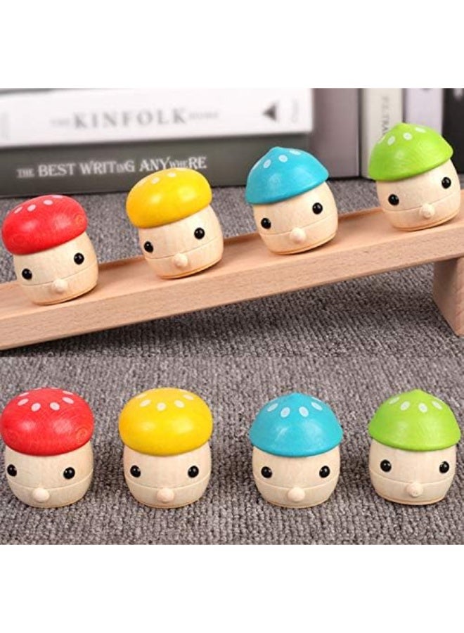 Trendigo Wooden Slide Mushroom Growing Educational Toy – Montessori Learning & Color Matching Game for Babies and Kids, Fine Motor Skills Development, Creative Gift Toy, Multicolor Small Mushroom Set - Image 4
